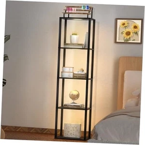Display Shelf with Dimmable Floor Lamp, Lighted Tall Display Shelves for - Picture 1 of 8