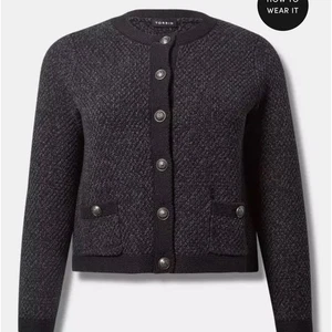 Maglione cardigan donna taglie forti Torrid nero bottoni tasche anteriori 3X carriera - Foto 1 di 12