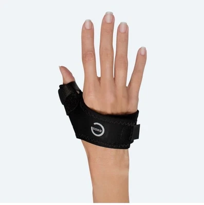 BRAND NEW: DJO EXOS SHORT THUMB SPICA LEFT, BLK, SIZE MEDIUM - Image 1 of 3