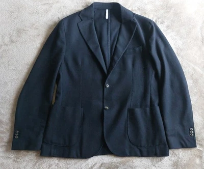 Alan Martin Men's Navy Italian Wool Blend Blazer Sports Coat | 44R - Image 1 of 4
