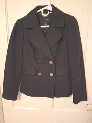 XS  Banana Republic Double Breasted Lined Navy Preppy Blazer - Image 1 of 4