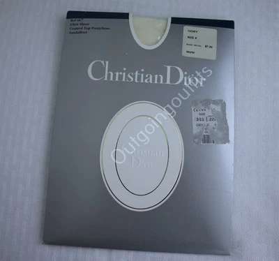NEW Christian Dior Ultra Sheer Control Top Pantyhose Sandalfoot  Size 4 Women's - Image 1 of 3