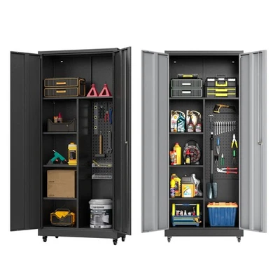 Caja de herramientas rodante cerradura de herramientas gabinete de almacenamiento caja con ruedas garaje gabinete de metal  Foto 1 de 4