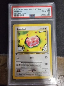 Pokémon Neo Revelation 2001 primera edición #55/64 Snubbull PSA 10 GEMA como nuevo - Imagen 1 de 1