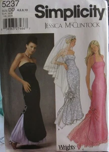 Simplicity 5237 Misses 4-10 Jessica McClintock Brautkleid Brautjungfernmuster - Bild 1 von 2