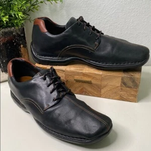 Cole Haan Zeno Lace II Oxford Shoes Men Size 11.5 Black Brown Leather Split Toe - Picture 1 of 10