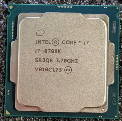 Intel Core i7-8700K six-core 3.7GHz 95W LGA 1151 SR3QR CPU processor - Image 1 of 4