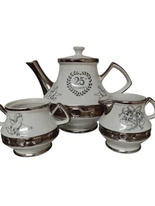 Gibsons Staffordshire 25 Aniversario Set con Tetera Crema y Azúcarero|2c - Imagen 1 de 9