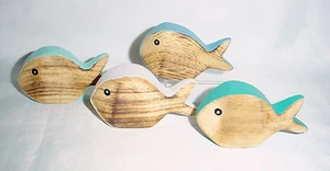 4 Stück Deko-Fisch(e)*zum stellen 8,5x4,5 Holz*Struktur*maritim*Shabby*Sommer - Bild 1 von 1