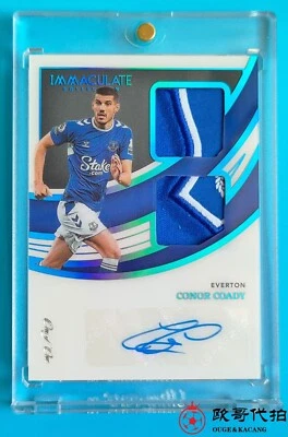 2022-23 Immaculate Everton Conor Coady Dual Patch Auto 1/1 - Image 1 of 2