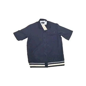 SCOTCH & SODA Blue Short Sleeve Preppy Ribbed Hem Polo Shirt Size L NWT - Picture 1 of 9