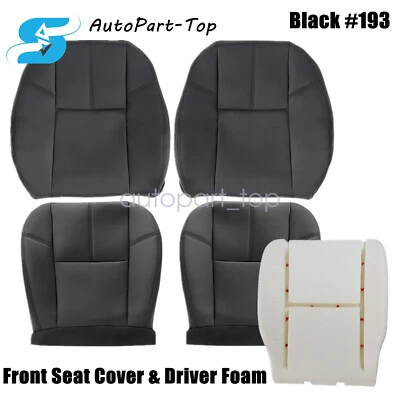 Front Leather Seat Cover Black & Driver Foam For 07-14 Chevy Silverado 1500 2500 Foto 1 de 4