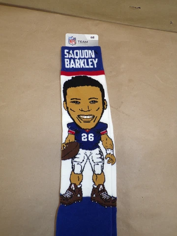 NEW Saquon Barkley - New York Giants PLAYER SOCKS Cover