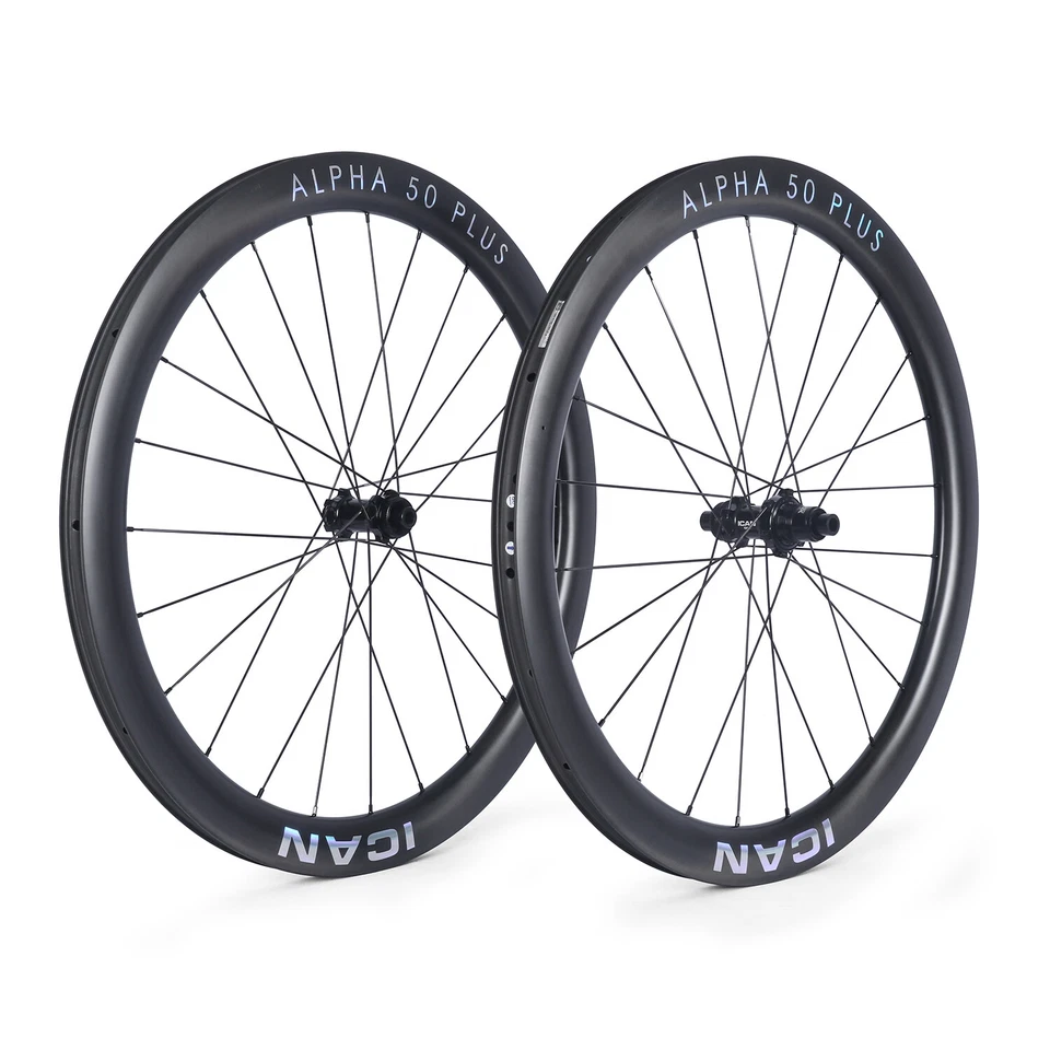 ICAN Alpha 50 Plus XDR1555g 23mm Inner Width Carbon Disc Road Bike Wheelset 700C