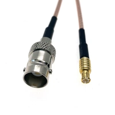 RG316 MCX Male plug to BNC Female crimp Coaxial RF Pigtail Connector Cable Jumpe - Image 1 of 4
