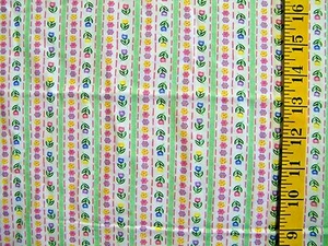 CALICO FLORAL STRIPES QUILTERS CHOICE  100% COTTON FABRIC 27X43 INCHES - Picture 1 of 1