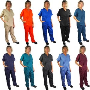 Natural Workwear Womens Authentic EDS Unisex Medical Uniform Cargo Scrub Set - Picture 1 of 11