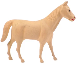 Horse Celluloid Toy Christmas Putz Railroad Display Tan Big Vintage #44 - Picture 1 of 6