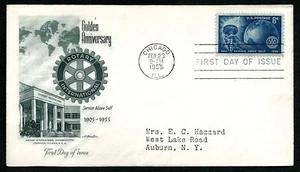 USA, SCOTT # 1066, ARTMASTER FDC COVER SERVICE ABOVE SELF, ROTARY INTERNATIONAL - Picture 1 of 1