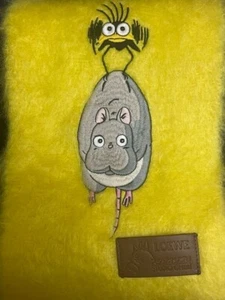 Loewe x Studio Ghibli Spirited Away Wool Scarf Boh Mouse & Haedori Yellow -New - Picture 1 of 6