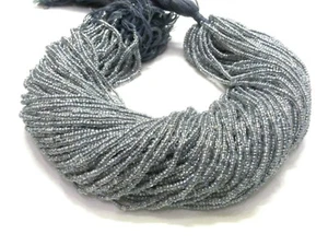 10 Strand Grey Pearl Chid Rondelle Smooth 2-2.5mm Grey Pearl Chid Beads 12"inch - Picture 1 of 10