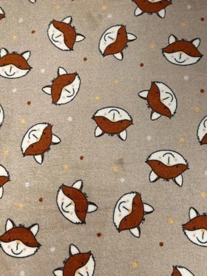 Fleecestoff Teddy Füchse doppelseitig Breite 145 cm - Bild 1 von 3