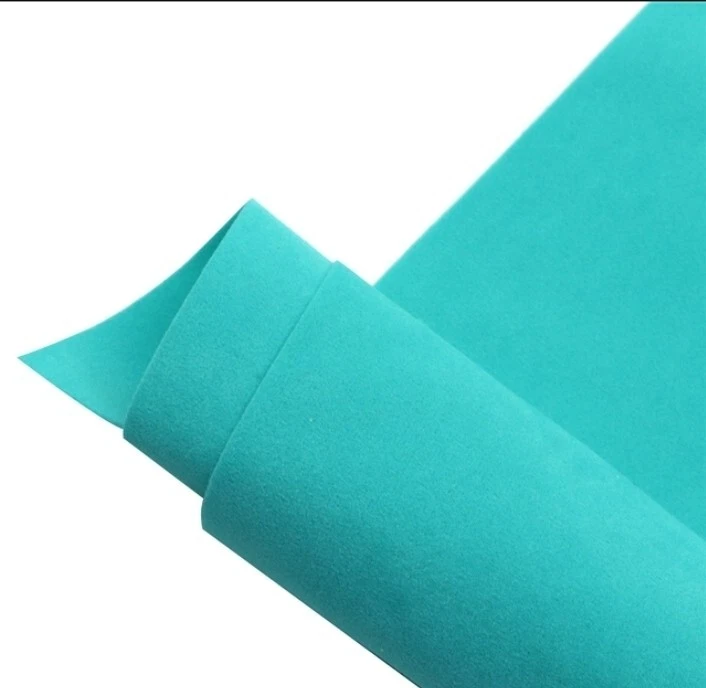 Light Aqua Turquoise Double Sided Velvet FAUX LEATHER ROLL  12" x 55" 1077317 - Image 1 of 1