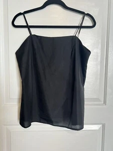 Los Angeles Boutique Straight Square Neck Sleeveless Cami Tank Top Black 12 NEW - Picture 1 of 4