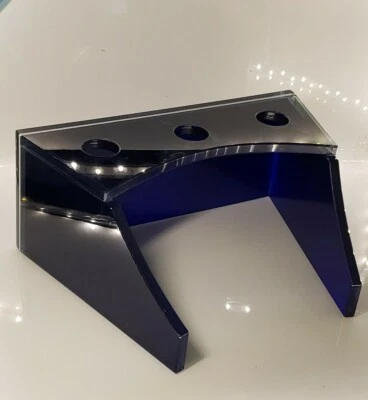 DECOLAV 9400T-CB 水龙头支架带钢化透明/蓝色背玻璃 — 第 1/4 张图片