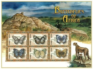 Zambia 2000 - Butterflies of Africa - Sheet of 6 - Scott 866 - MNH - Picture 1 of 1