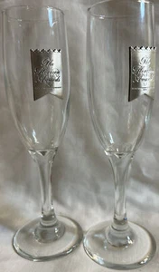 Set of Two Champagne Glasses Flutes Horizon Awards Some Enchanted Evening - Picture 1 of 11