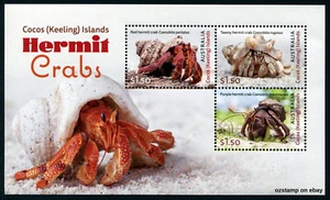 2024 Cocos Keeling Islands Hermit Crabs Minisheet MUH Mint Stamps - Bild 1 von 1