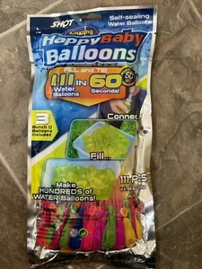111pcs Self Sealing Magic Happy Baby Fast Fill Water Balloons No Tie - Picture 1 of 2