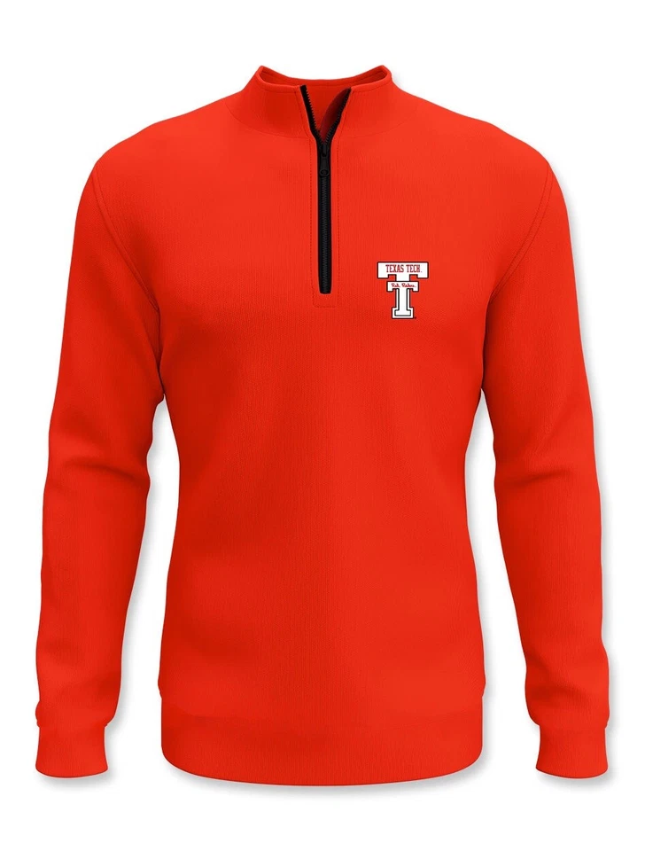 New Texas Tech DARK HORSE "Vintage Scoreboard" Red 1/4-Zip Men’s Pullover - L - Image 1 of 4