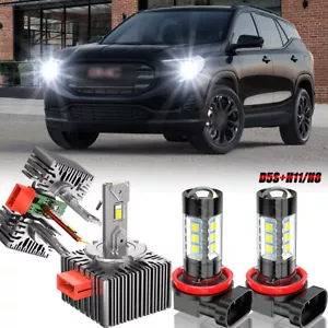 For GMC TERRAIN 2018-2021 LED Headlights high low beam+fog light 4pcs 76000LM - Picture 1 of 15