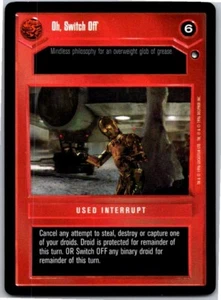 Star Wars Oh, Switch Off Hoth CCG TCG Decipher Free Shipping! - Picture 1 of 1
