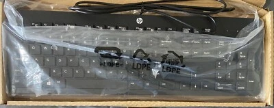 HP Keyboard Business Black Slim Style USB Windows Enhanced P/N 803181-001 - Image 1 of 4