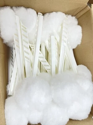 "Paquete de 100 fregonas de limpieza de urinario y cuenco de inodoro de impacto Duralon BLANCO 4,5"" cabezal completo" Foto 1 de 2