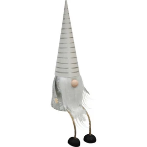 Xmas Christmas Shelf/Bench Sitter Silver Gnome Ornament Figurine - Picture 1 of 2