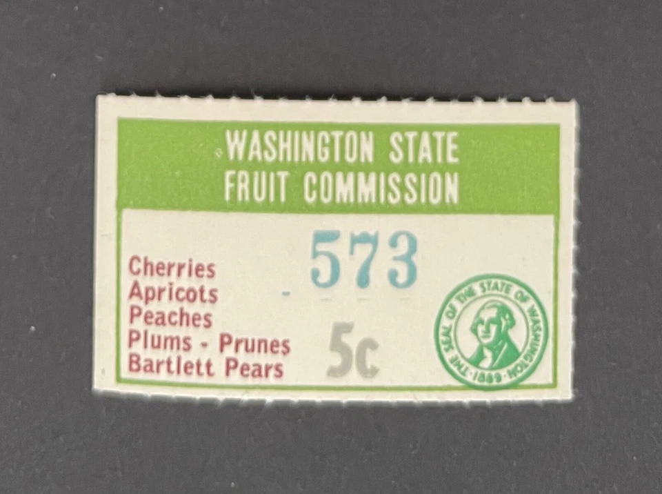 Washington State Revenue, Fruit Advert. #FR9 - 5 cents - Series #573 - MNH - WA - Image 1 of 1