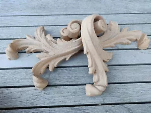 Feuilles appliquées baroque ornement floral meubles moulage 2x - Photo 1 sur 12