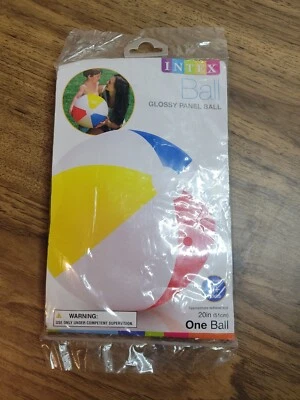 Pelota de playa de vinilo Intex vintage inflable 20 pulgadas juguetes de piscina sellados Foto 1 de 4