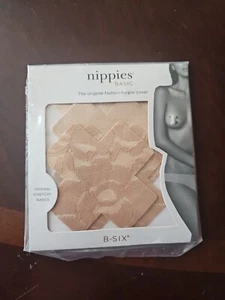 New B-Six Nippies Basic Cross Pasties 2-Pack Caramel Color Size B Free Shipping - Picture 1 of 3