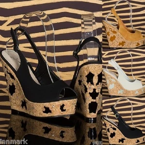 ZAPATOS MUJER CUÑA CONFORT PLATAFORMA TACÓN NEGRO BEIGE CAMEL TALLA UK 3 - 8 (954)  - Imagen 1 de 13