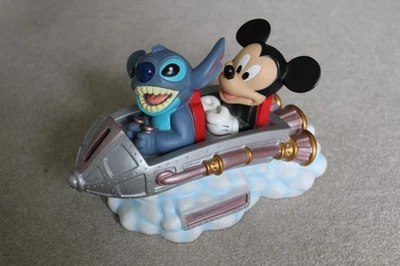 DISNEY PARKS DISNEYLAND PARIS MONEY BOX MICKEY MOUSE + STITCH PIGGY BANK - Image 1 of 4