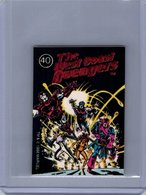 1986 COMIC IMAGES MARVEL UNIVERSE STICKERS #40 WEST COAST AVENGERS - Image 1 of 2