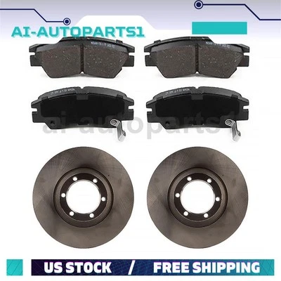 Kit de rotores de freno delanteros y pastillas de freno para Dodge Raider 1989 para Dodge Ram 50 1987 Foto 1 de 4