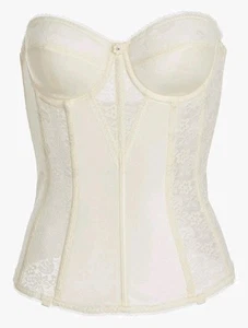 Dominique Strapless Style # 8949 Corsette Bustier Ivory Lace Bra US 42C - Picture 1 of 6