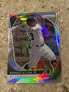 2020 Panini Prizm #184 Ronald Acuna Jr SILVER HOLO refractor Braves PWE - Picture 1 of 2