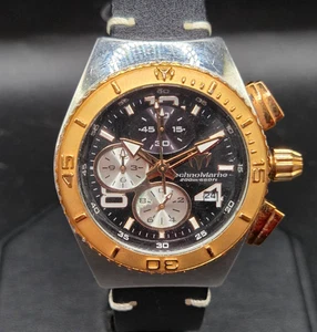 Technomarine Mens Watch Quartz 'Cruise' Chronograph WR200M 38mm Gold Plated FWO - Picture 1 of 23